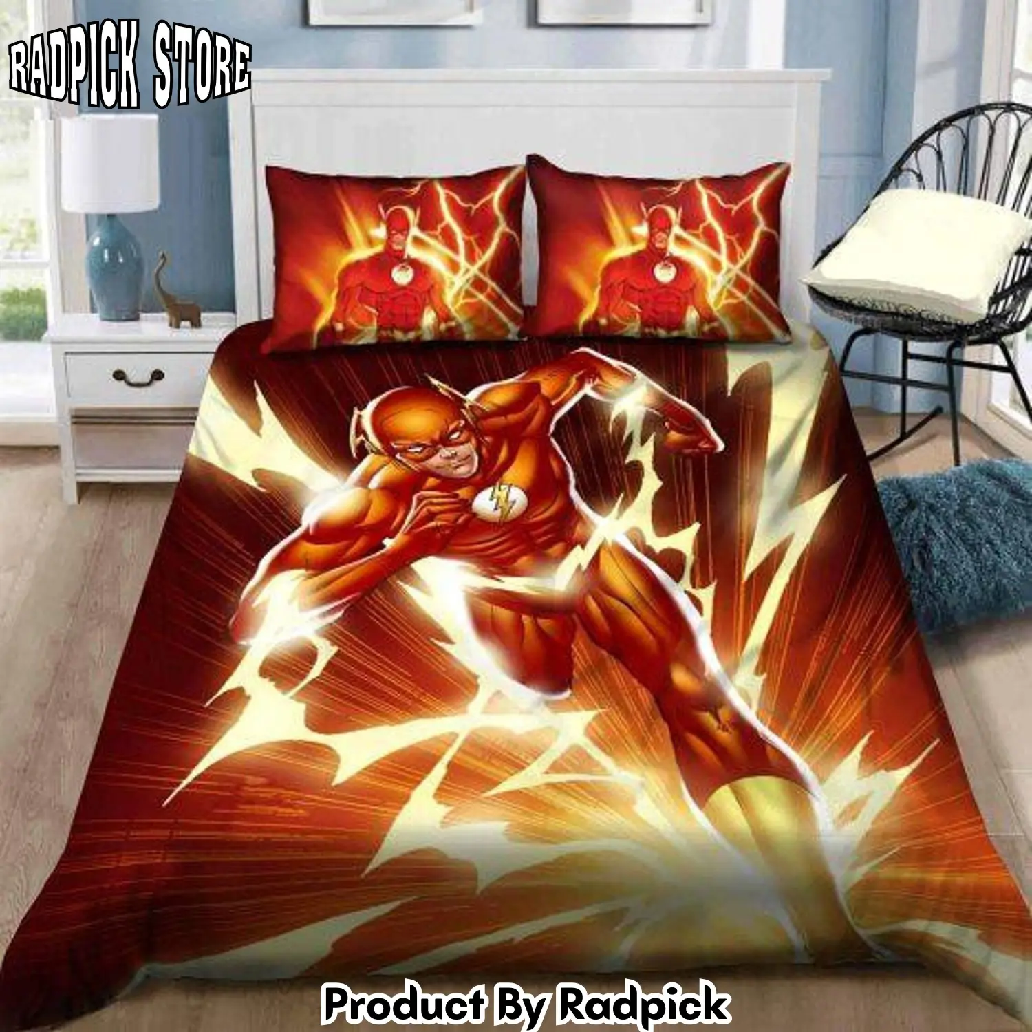 Radpick 3d the flash barry allen painting duvet cover bedroom sets comfortable bedding sets rp3278940